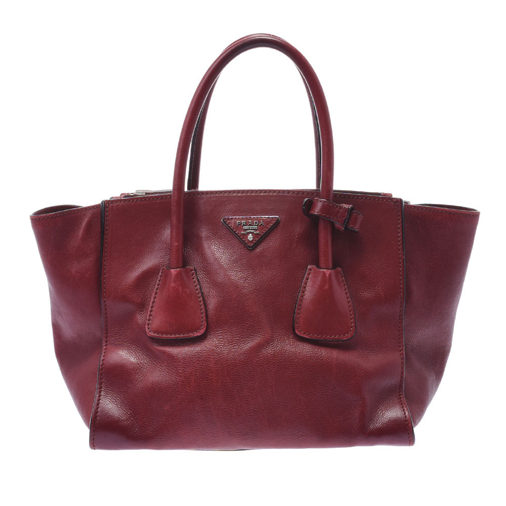 PRADA Bag Dark Red Calfskin Handbag